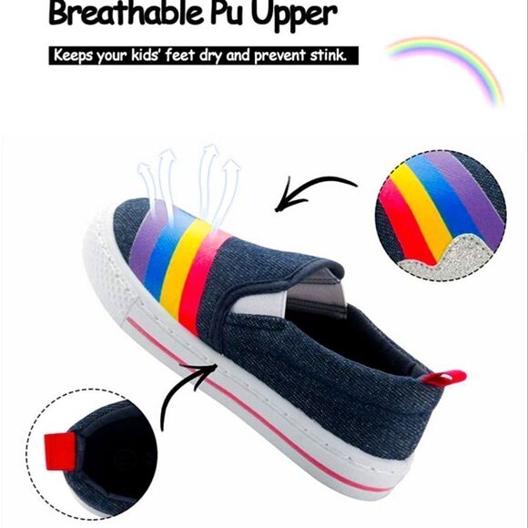 (72-3913)  🔥3/$20🔥  K KomForme Toddler Slip on Canvas Sneakers Sz 1 - Picture 7 of 12